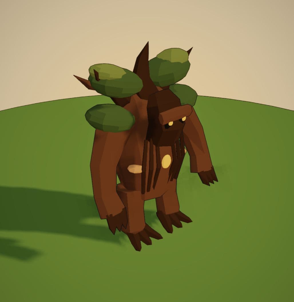 The Mossback Keeper, a moss-covered woodland guardian.